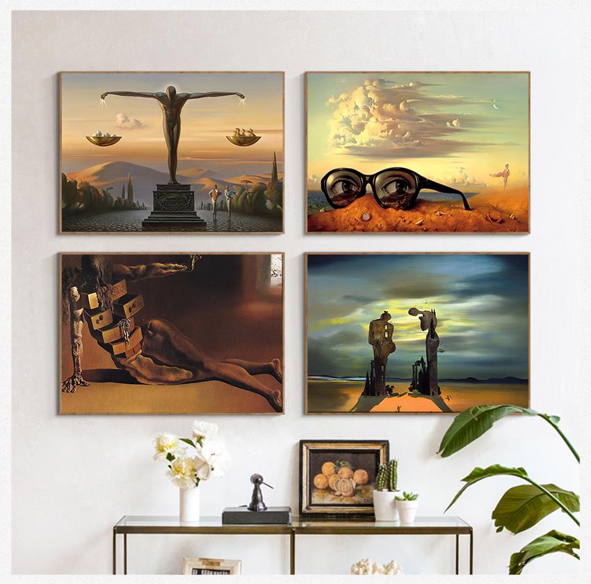 Kniha vln Plachetnice Obrázek Plátno Malba Deník objevu Od Vladimira Kushe Salvador Dalí Umělecký tisk na plátno Plakát