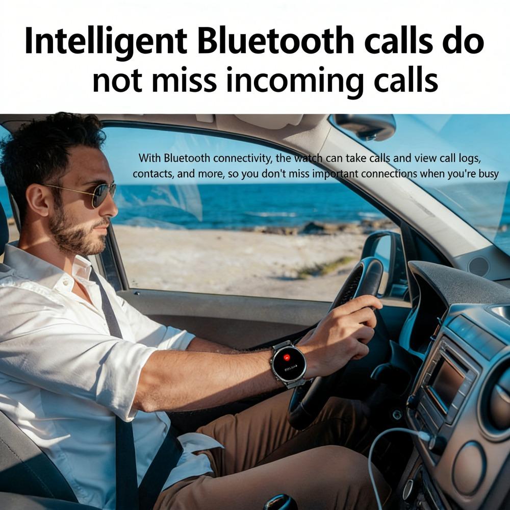 SACOSDING Nové chytré hodinky pro muže, ženy, typ vzduchové pumpy a airbagu, test krevního tlaku, 1,43palcový AMOLED displej EKG, volání přes Bluetooth
