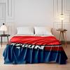 "Top Gun Logo Design Red and Blue Blanket" Flannel blanket for bedroom, living room, sofa, and nap sofas.