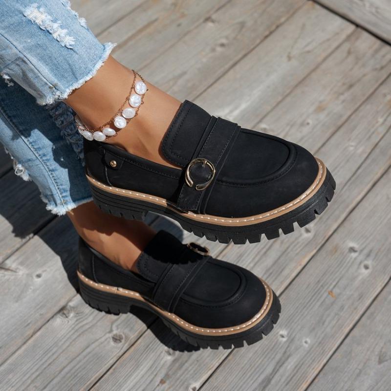 New Style Women's Casual Shoes in Large Size with Thick Soles and Chunky Heels