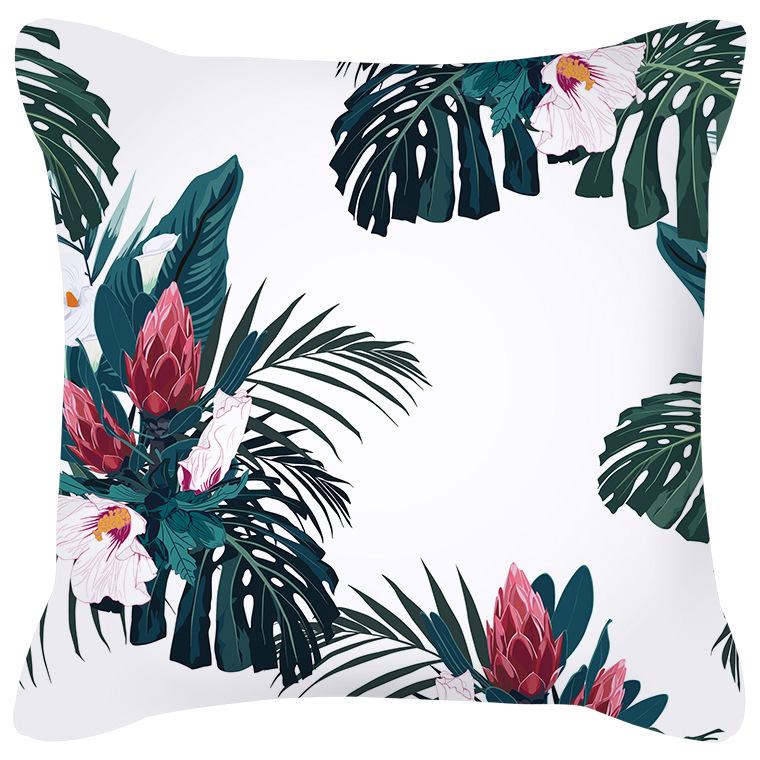 Plum Blossom Cushion Flamingo Birds Cherry Pillow for Home Chair Sofa Decoration Yellow Pillowcases