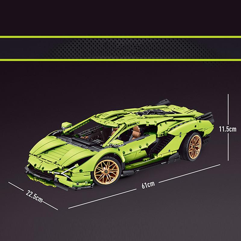 MOULD KING High-Tech The Green Sian Racing Car Model Building Blocks Bricks Kids Educational DIY Toys Birthday Gifts
