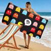 Pac‑Man2 Print Beach Towel, Large Soft Quick Dry Towel for Beach Camping Swimming