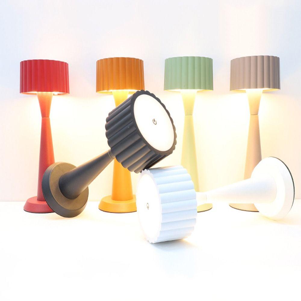 3 Colors Retro Table Lamp Dimmable Touch Sensor LED Reading Lamp Mood Lighting Cordless Touch Desk Lamp Restaurant Decoration