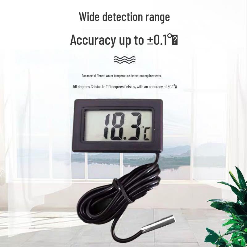 Digitales Anzeigethermometer mit Sonde für Elektronik, Kühlschränke und Aquarien
