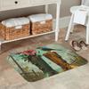 1PC Bohemain Boots With Bird Kitchen Rug Non-Slip Door Mat Pop Design Bathroom Rug Bath Mat Carpet for Home Sink Laundry Decor