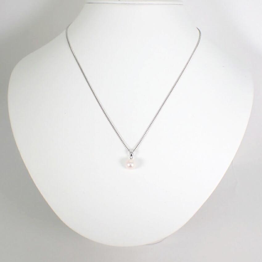 [Pre-owned] MIKIMOTO Pt850 Akoya Pearl 7.5mm Pendant/Necklace/j33-13