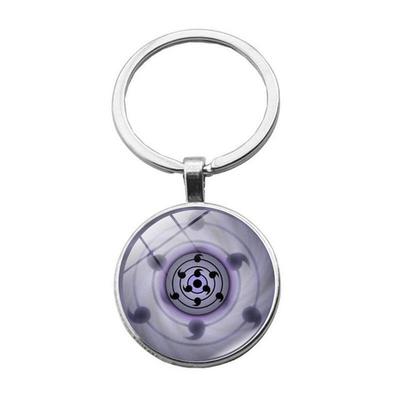 Official Naruto Gemstone Keychain Hexagram Metal Keychain Accessories Anime Peripheral Jewelry