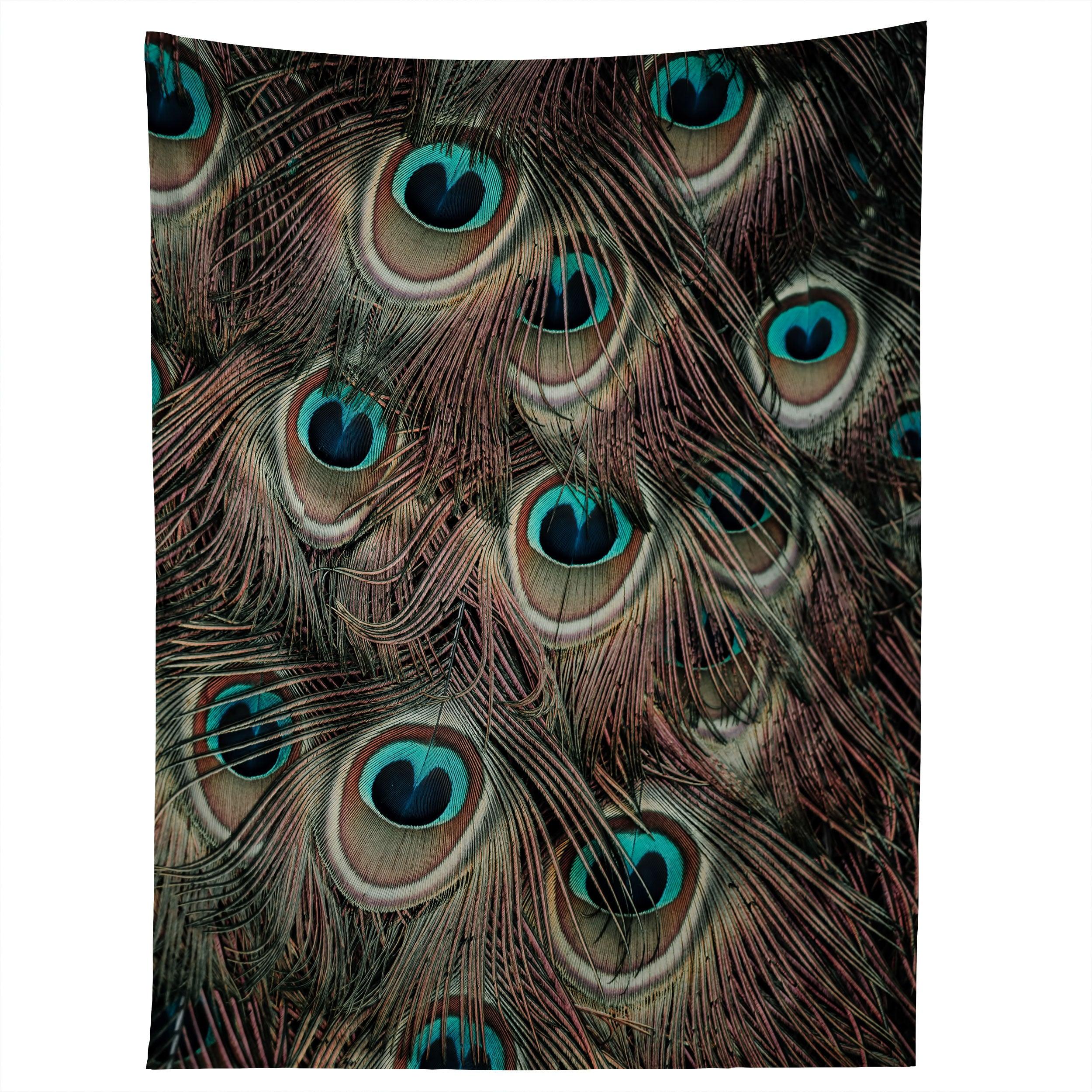 PEACOCK FEATHERS III tapestry 75x100