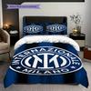 Inter Milan Emblema a Strisce Set da Tre Pezzi (1 * copripiumino + 2 * federa, senza nucleo) Regalo di compleanno di Natale Copripiumino e federa