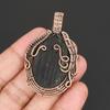 Handmade Black Tourmaline Copper Wire Wrapped Pendant  GemStone Jewelry for Men & Women