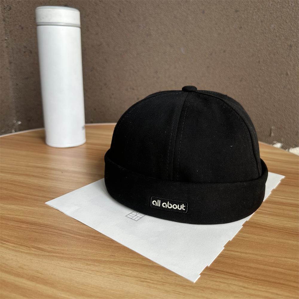 New Retro Protective Melon Hat Men's and Women's Trendy Brand Hip-hop Yuppie Hat Men's Cut Head Without Brim