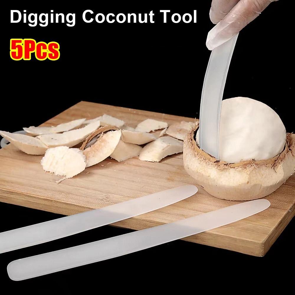 5Pcs Long Handle Digging Coconut Tool Plastic Kitchen Gadget New Coconut Opener  Extractor