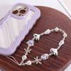 Beaded Bow Phone Case Pendant Resin Y2K Mobile Phone Charms  Wrist Hanging Decoration