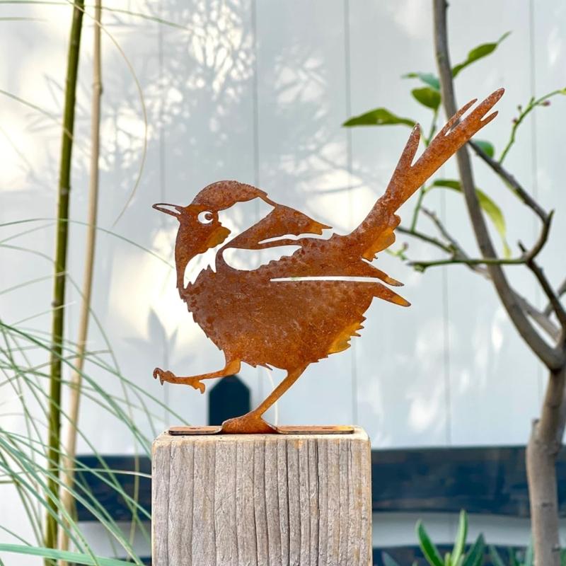 Bird Iron Decoration Outdoor Gardening Bird Shape Crafts Fence Retros Garden Decorations