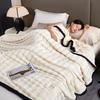 Soft Blankets Fluffy for Bed Cute Bubble Thick Throw Warm Winter Blanket Queen Size White Rabbit Plush Comfortable Sofa Blanket