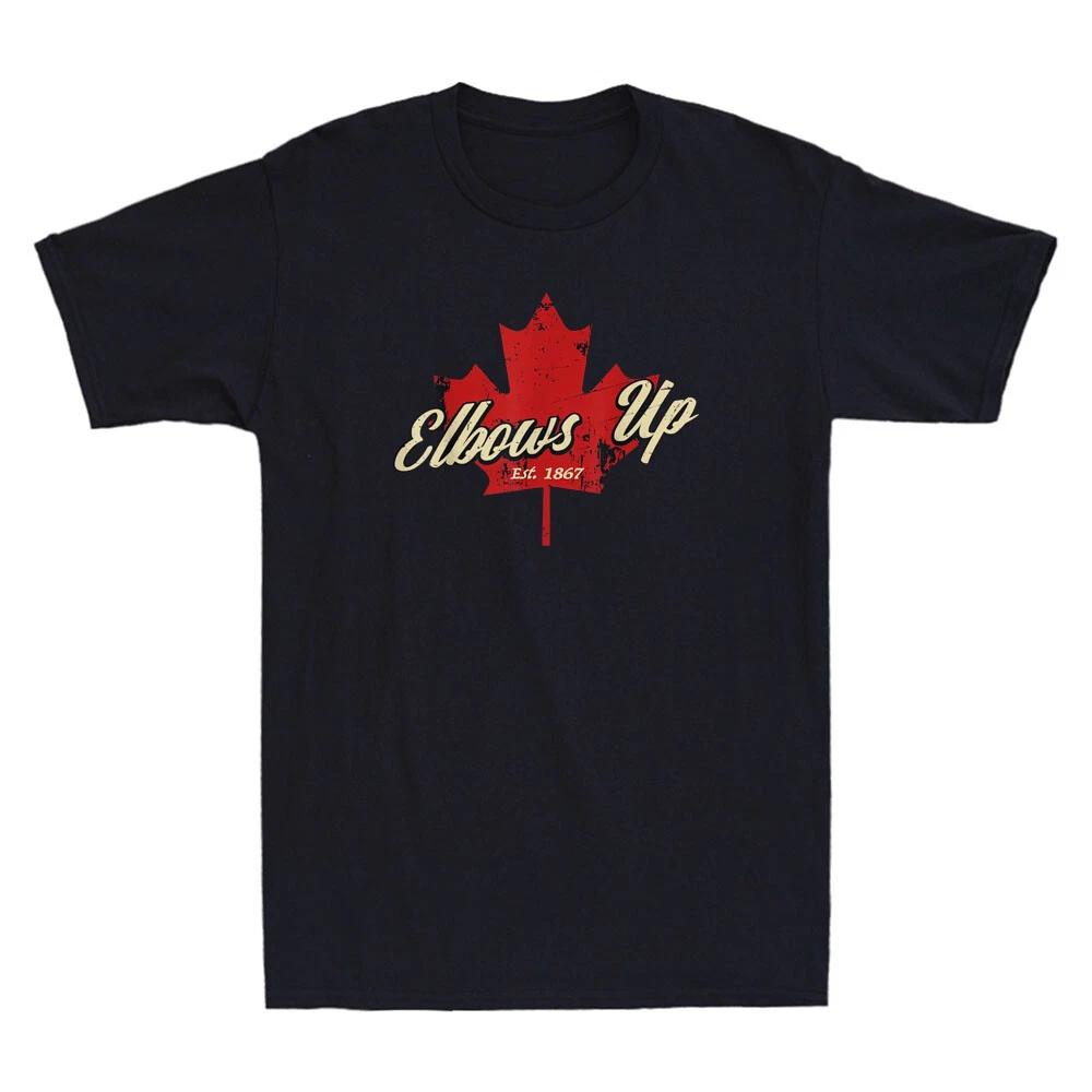 Elbows Up Canada True North Strong and Free Proud Canadian Retro Men s T-Shirt M