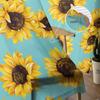Sunflower Sheer Curtains for Living Room Decoration Window Curtains for Kitchen Tulle Voile Organza Curtains