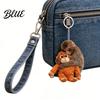 Handmade Monkey Keyring Keychain 2D Acrylic Cute Holding Plush Toy Accessory Hanging Pendant for Backpack Purse Car Keys Aceessory Everyday Use