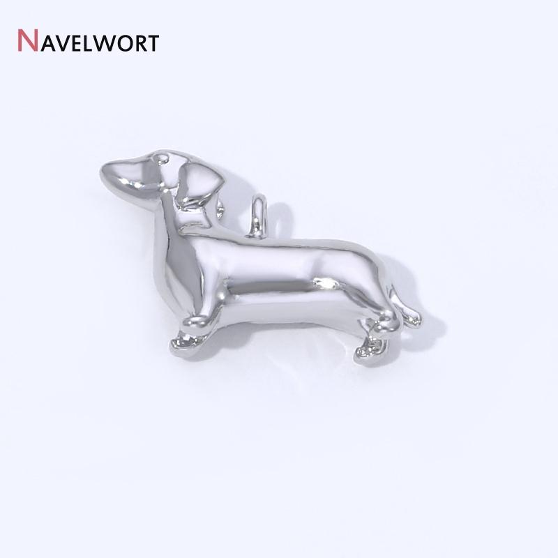 14K Gold Plated Brass Metal Dog Charms Pendant Animal Charms Pendant DIY Bracelet Necklace Making Accessories Jewelry Materials