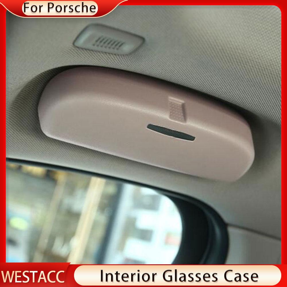 Car Glasse Case Sunglasses Holder for Porsche Cayenne 2018-2022 Macan 2014-2022 Panamera 2017-2022 Storage Box Clip