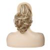 Women's 12-Inch Claw Clip Synthetic Hair Wig with Natural Fluffy Wave Curly High Temperature Chemical Fiber Pre-Bonded Nail Type
