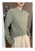 Women's 3-Strand Marled Cashmere Pullover - High-End, Stylish, Round Neck Sweater