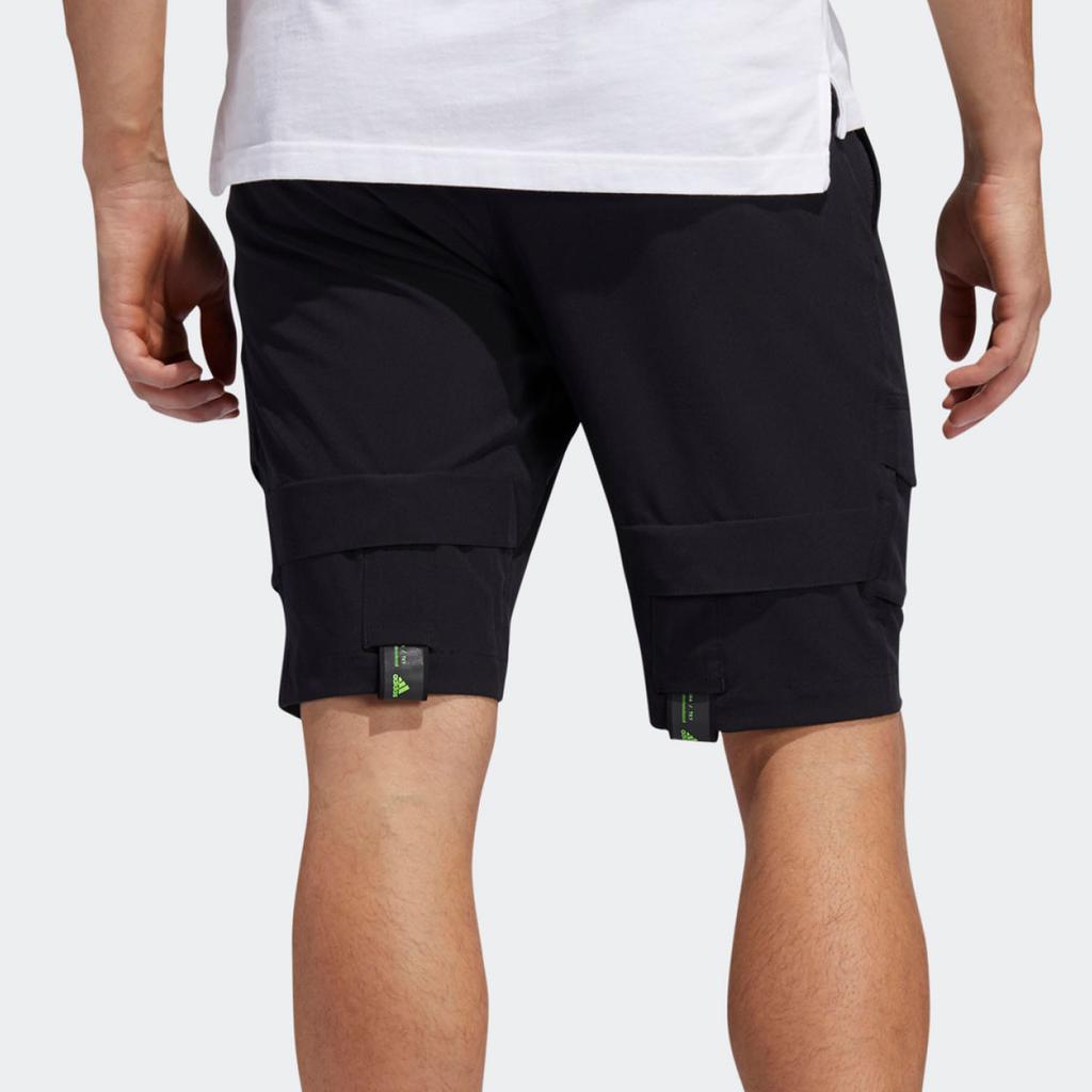 Adidas M Short Id Rlx Multi-Pocket Printed Logo Straight Leg Moisture-Wicking Cargo Shorts Men Shorts Black FT2785