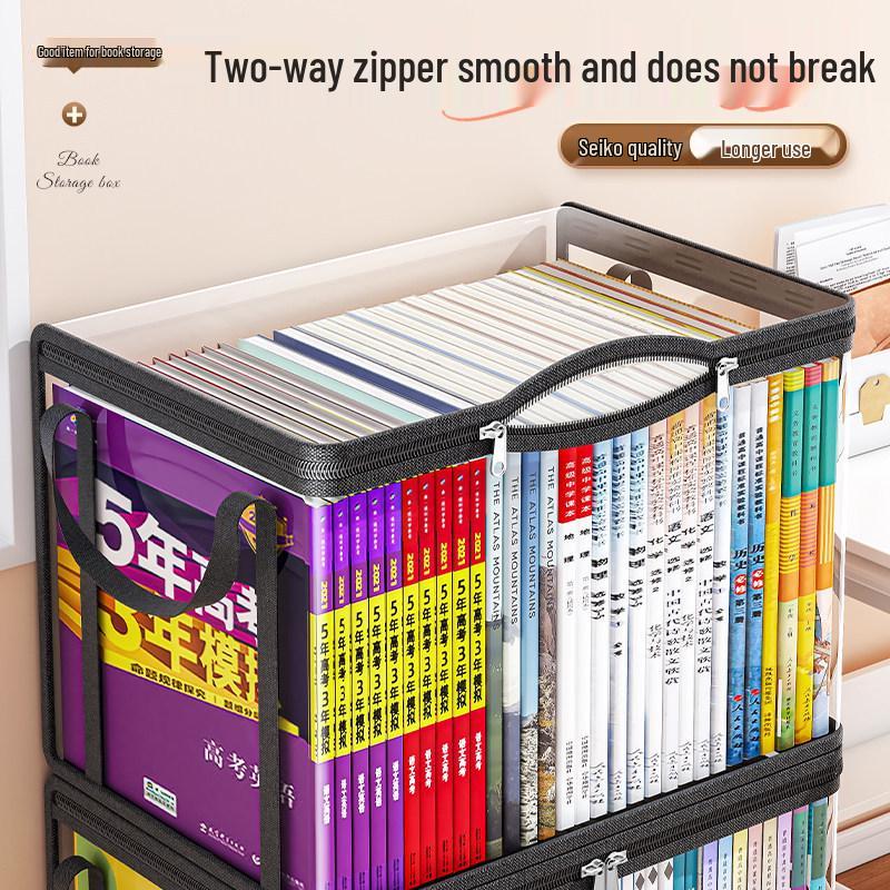 Transparent Dustproof Book Storage Bag - Large Capacity Organizer for Classroom Use
