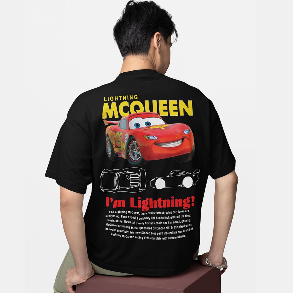 Men Women Lightning Car Mcqueen Sally Couple T-Shirt Merch Vintage Pure Cotton T Shirt Tops Christmas Gifts