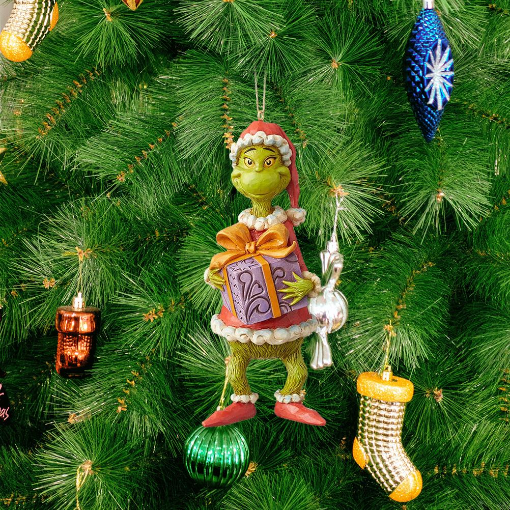 Vánoční Kreslená Filmová Postava Zelená Pryskyřičná Figurka Přívěsek Ozdoba Vánoční Stromek Dekorace