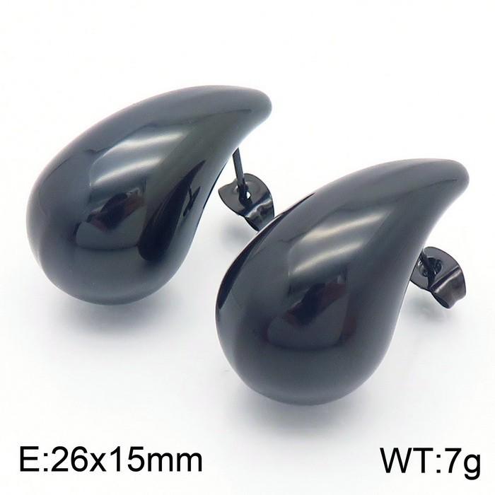 Earrings Fashion Simple Tears Eyes Earrings Temperament Versatile Glossy Comma Hollow Earrings
