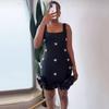 New sexy sling spike diamond hip skirt bandage dress ruffled evening dress short skirt women's clothing