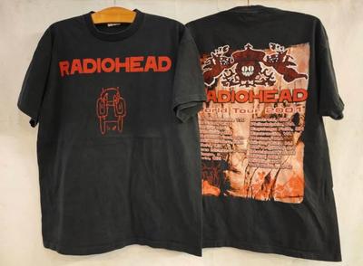 Vintage RADIOHEAD Amnesiac Wereldtournee 2001 Jaren '90 Band Japan S-5XL T-shirt HERDRUK