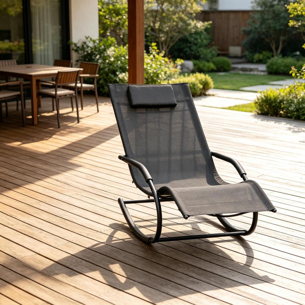 Modern Rocking Chair, Comfortable Lounge Chair with Rocking Function, Ergonomic Relax Chair (only with 1pc Relax Chair)