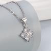 Korean Style Fashion Cross Necklace with Micro-Inlaid Zircon Pendant, Light Luxury Clavicle Chain for Women