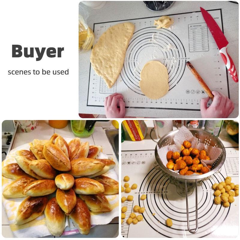 Silicone Baking Mat Pizza Dough Maker Pastry Kitchen Gadgets Cooking Tools Utensils Bakeware Kneading Accessories Lot