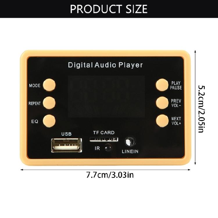 MP3 WMA Decoders Board Bluetooth-compatible Module 5V 12V USB/Memory Card FM Switching Support Handsfree Call