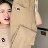 Women's Summer Vintage Thin High Waist Harem Pants Loose Cotton Linen Pants Straight Casual Pants