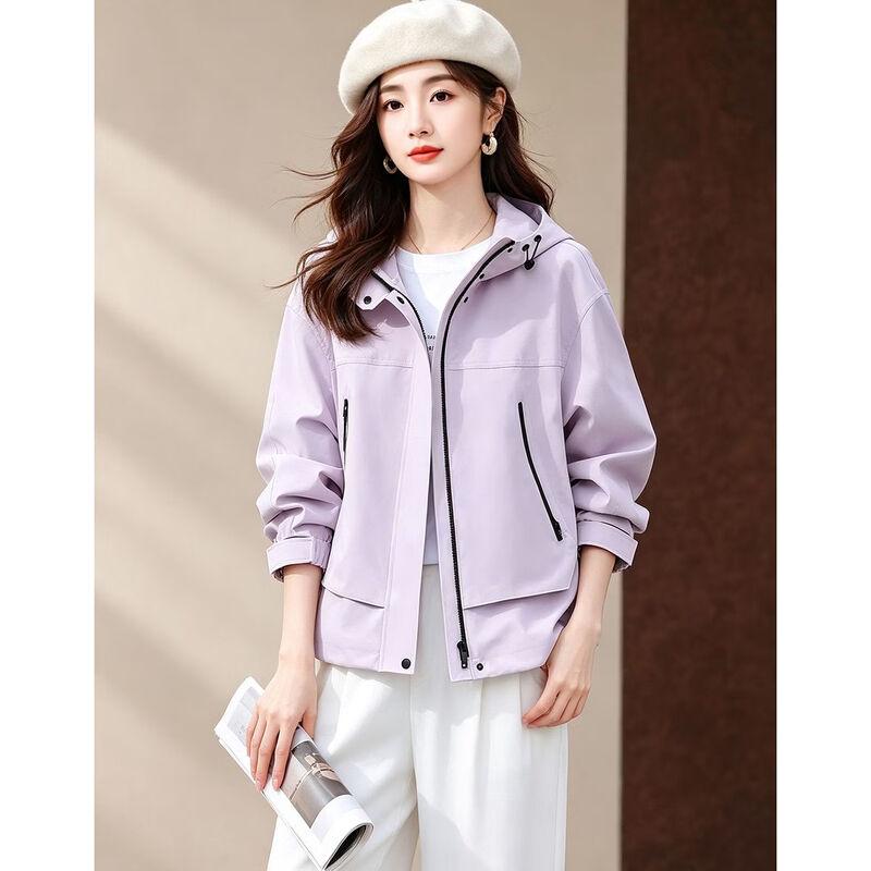 D.F.DEAR Korean Style Color-Block Hooded Zipper Jacket