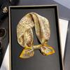 111 Mulberry Silk Retro Full of Cashew Flower Silk Small Square Scarf Women's Spring Thin Versatile Decorative Scarf Silk Scarf