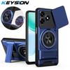 KEYSION Magnetic Phone Case for HONOR X5d Plus X5c Plus Slide Camera Lens Protection Upright Kickstand 360°Ring Shockproof Cover