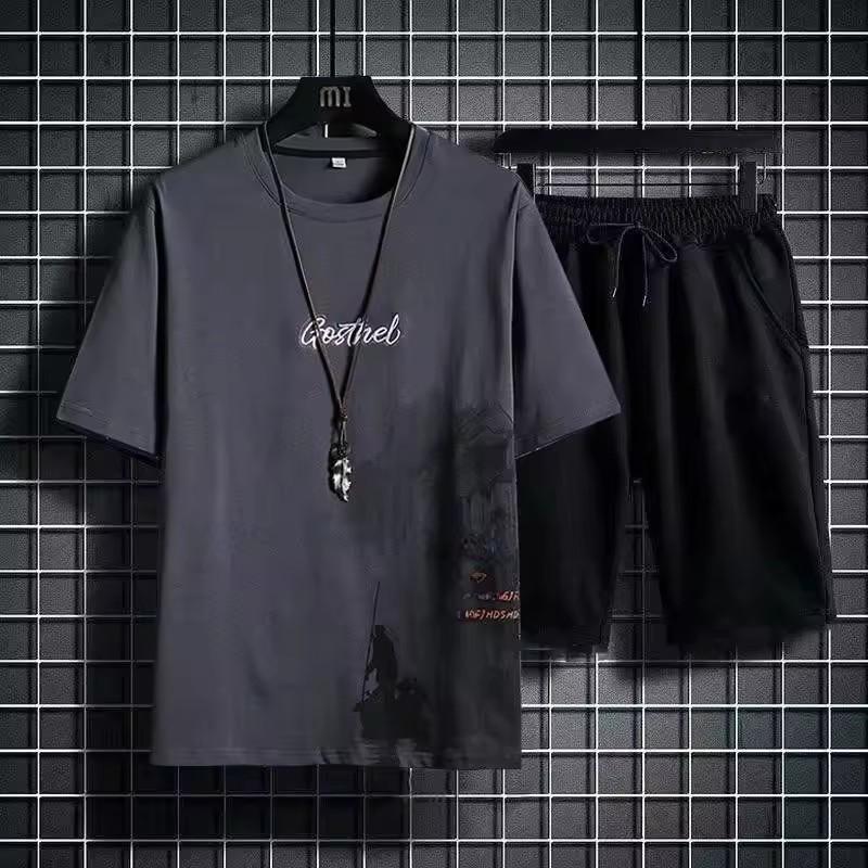 Summer Quick Drying Men's Sets Fashion Tracksuits Casual Breathable Short Sleeve 3D Printed Sports T-shirt+Shorts Basketball Set
