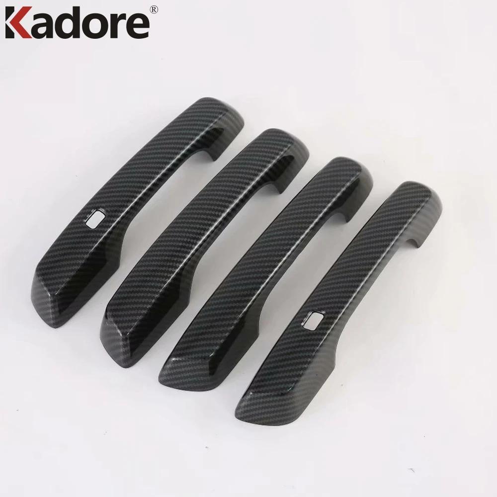 For Hyundai Venue      2024 Carbon Fiber Side Door Handle Cover Trim Decoration Overlay Car Accessories