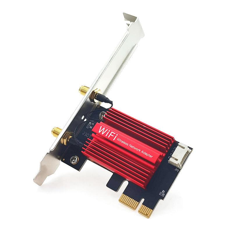 1Pcs 1800Mbps Bt5.2 Dual Band 2.4G/5Ghz 802.11Ax Network Wi-Fi Card For Desktop Pc Win 10/11 Wifi6 Ax1800 Wireless Pcie Adapter