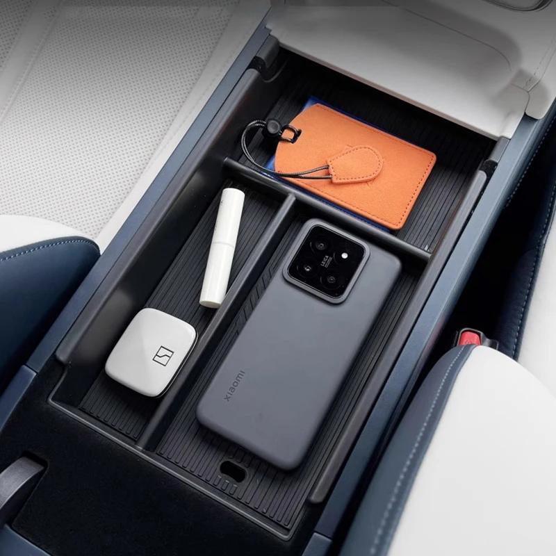 For ZEEKR 007 ABS Dashboard Storage Box Center Console Hidden Tray Behind Screen Car For Zeekr 007 Accessories Tidying