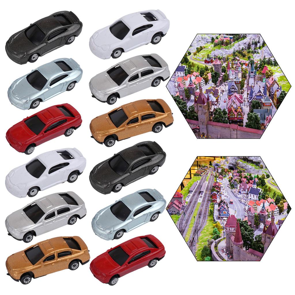 50pcs Color Model Car N Scale 1:150 Model Railway Scenery Scene Street Layout