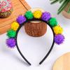 Carnival Colorful Shallots Hairball Headband Headband Holiday Party Dress Up Headband Props Cute Headbuckle Ornament