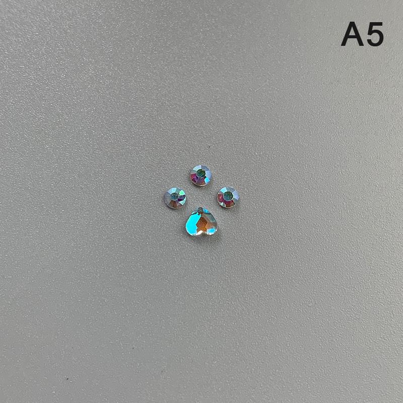 4Pcs Dental Tooth Gems Crystal Diamond Ornament Various Shapes Color Teeth Jewelry Denture Acrylic