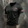 Men's 3D Printed Daily Casual Fashion Front Shoulder V-Neck Long Sleeve